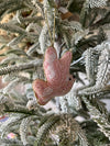 BUTTERFLY/DOVE ORNAMENT, GLASS BEADS, 3.5"