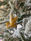 BUTTERFLY/DOVE ORNAMENT, GLASS BEADS, 3.5"