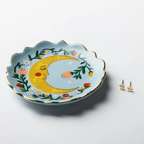 JEWELRY DISH & STUD EARRING SET