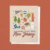 SENDING LOVE FROM NEW JERSEY, GREETING CARD