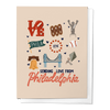 SENDING LOVE FROM PHILADELPHIA PENNSYLVANIA, GREETING CARD