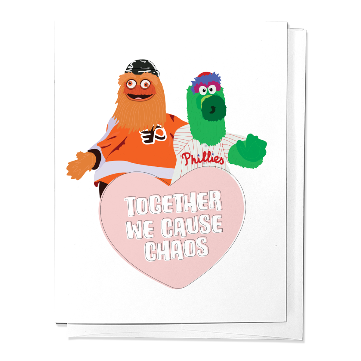 TOGETHER, WE CAUSE CHAOS PHILLY LOVE VALENTINES DAY CARD