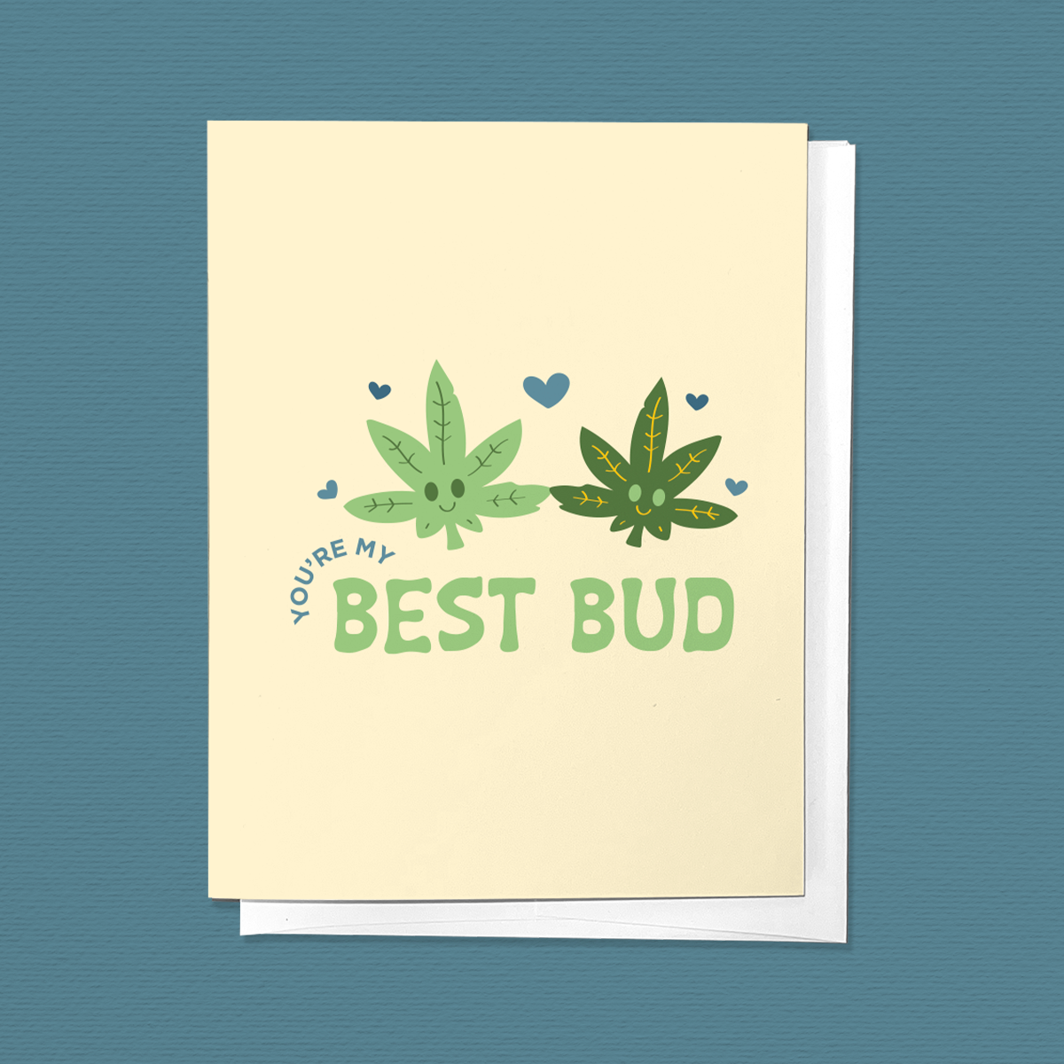 YOU'RE MY BEST BUD VALENTINE'S DAY LOVE FRIEND GREETING CARD