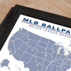 Framed MLB Ballpark Push Pin Map