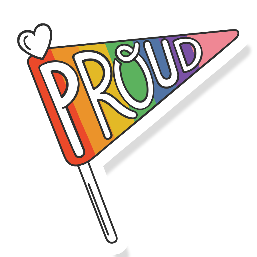 PROUD PRIDE FLAG VINYL STICKER