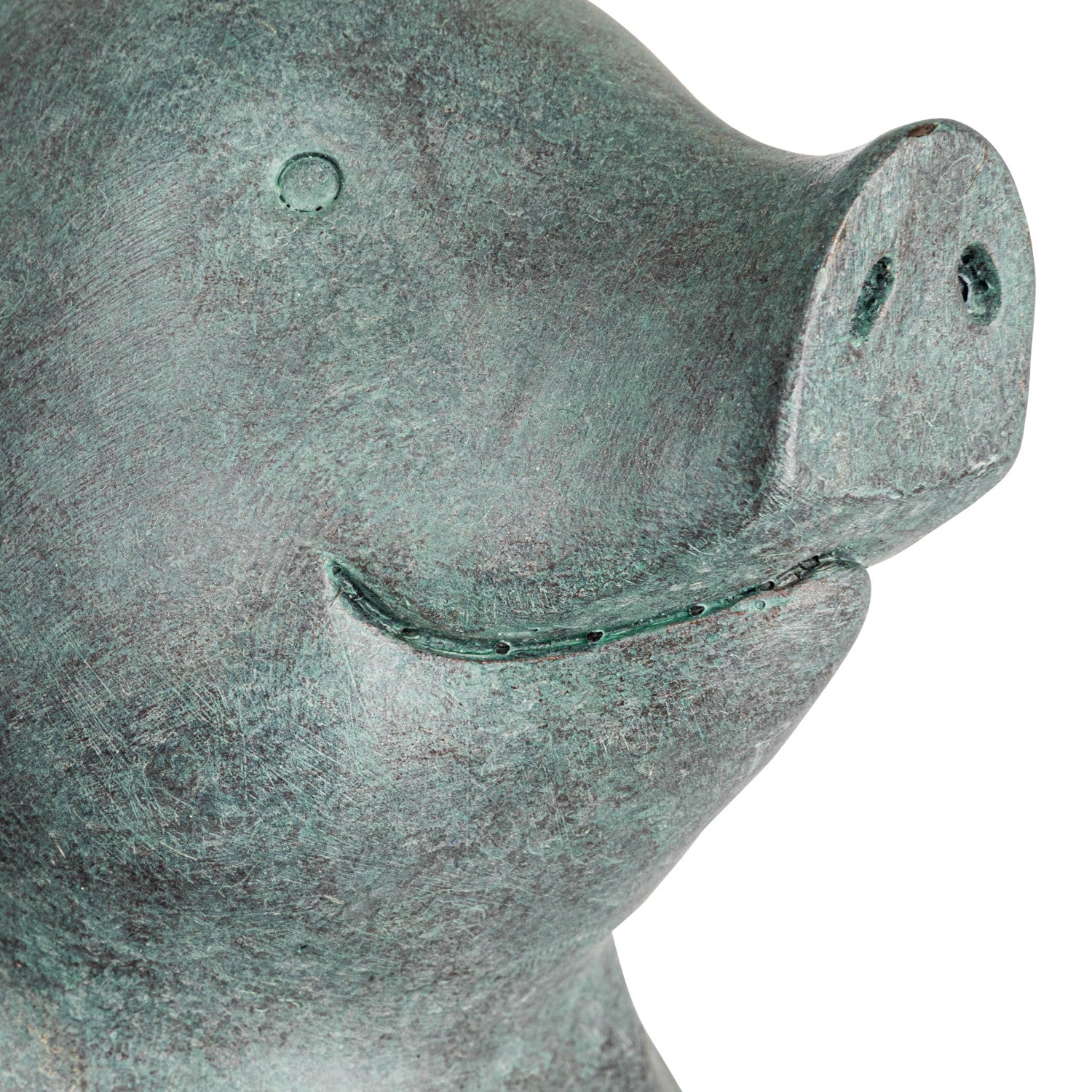 BLUE GREY RESIN YOGA PIG