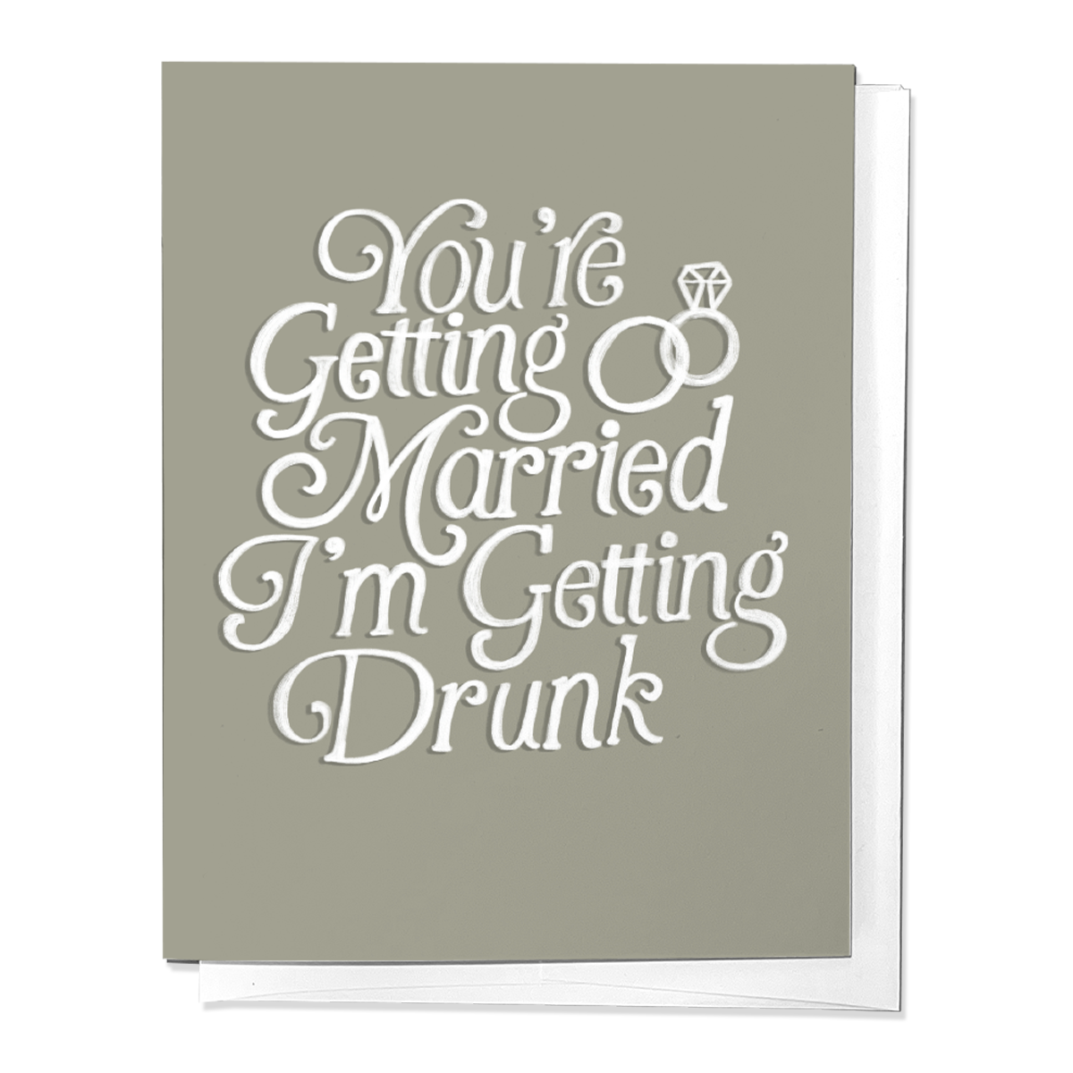 YOU'RE GETTING MARRIED I'M GETTING DRUNK WEDDING / ENGAGEMENT GREETING CARD