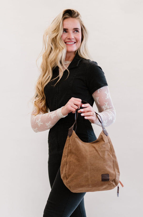 ANNISTON CANVAS HOBO BAG - FINAL SALE