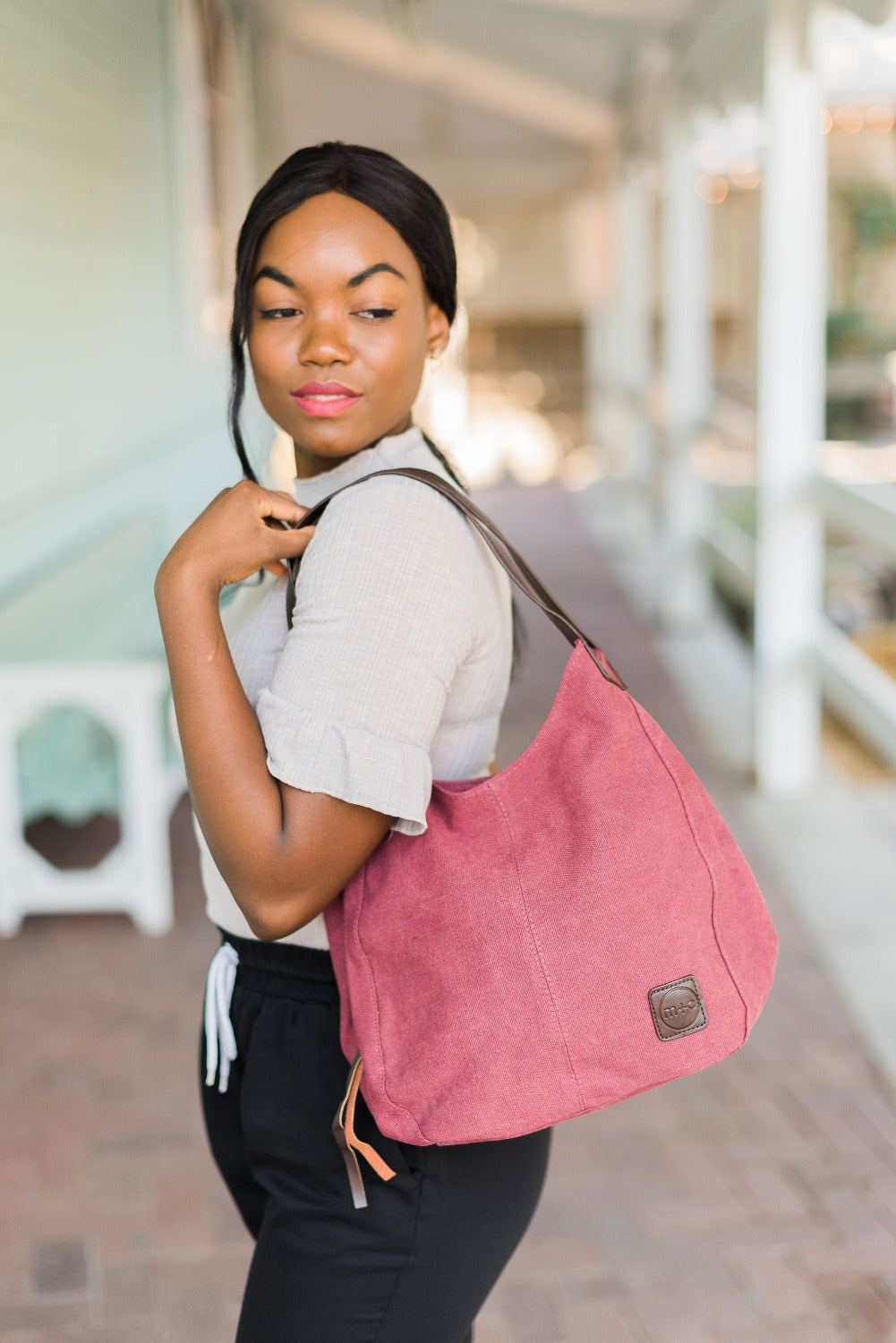 ANNISTON CANVAS HOBO BAG - FINAL SALE