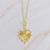 CLIP HANGING INITAL HEART NECKLACE