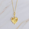 CLIP HANGING INITAL HEART NECKLACE