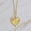 CLIP HANGING INITAL HEART NECKLACE