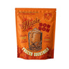 A stand-up pouch of Maple Bon Bon Frozen Cocktails on a plain white background. The packaging is bright orange with maple leaf graphics and an illustration of a cocktail glass.