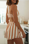 SALE-ORANGE STRIPE 3 PIECE PJ SET-SALE