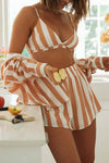 SALE-ORANGE STRIPE 3 PIECE PJ SET-SALE