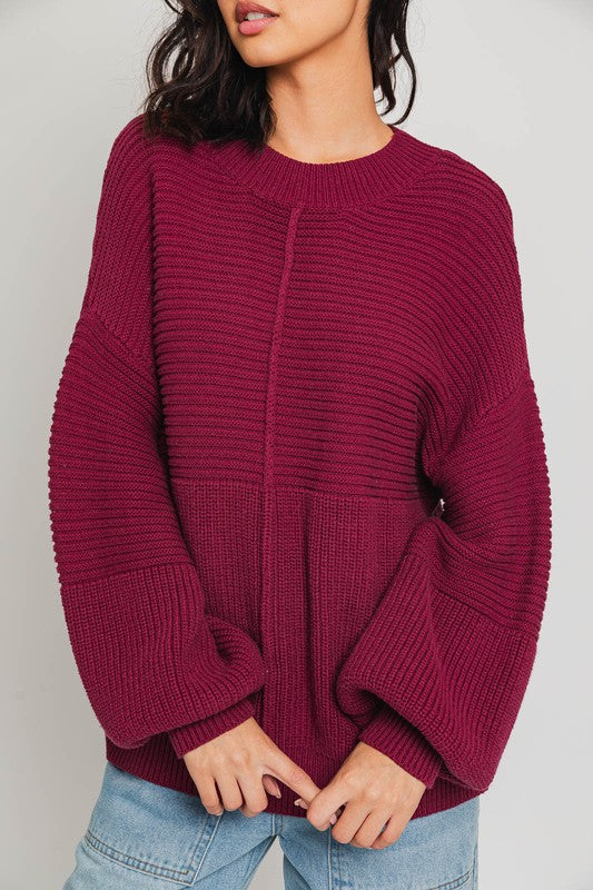 RIBBED KNITTED SWEATER