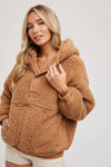 SHERPA TEDDY PULLOVER, MEDIUM BROWN