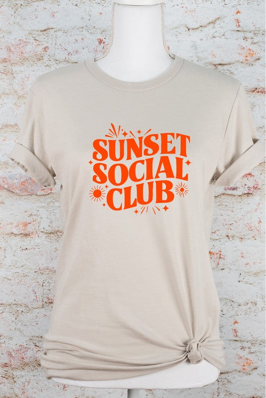 SUNSET SOCIAL CLUB BELLA CANVA GRAPHIC TEE