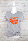 SUNSET SOCIAL CLUB BELLA CANVA GRAPHIC TEE