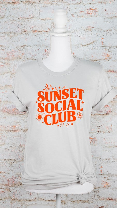 SUNSET SOCIAL CLUB BELLA CANVA GRAPHIC TEE