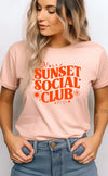 SUNSET SOCIAL CLUB BELLA CANVA GRAPHIC TEE