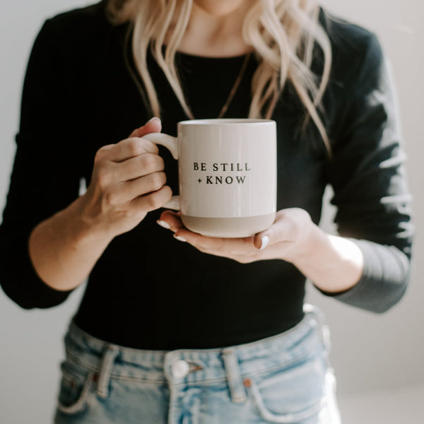 BE STILL AND KNOW 14OZ. STONEWARE COFFEE MUG