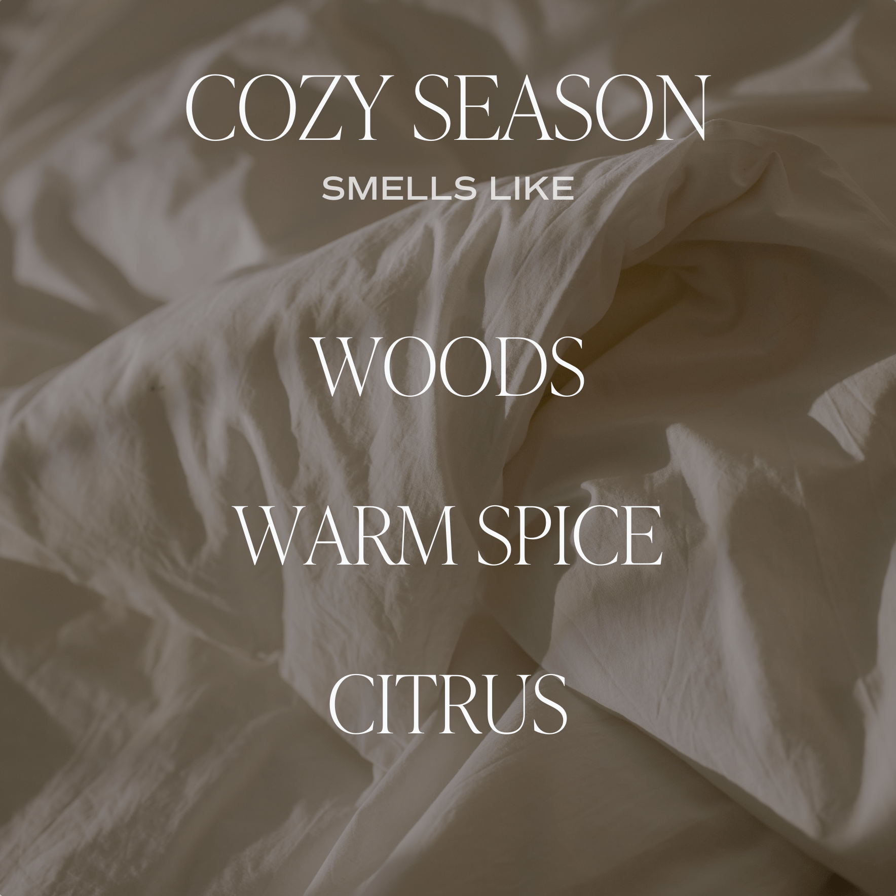 COZY SEASON SOY CANDLE - CLEAR JAR - 9 OZ