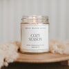 COZY SEASON SOY CANDLE - CLEAR JAR - 9 OZ