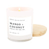 MANGO AND COCONUT SOY CANDLE - WHITE JAR - 11 OZ