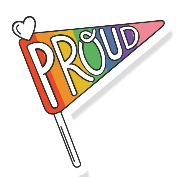 PROUD PRIDE FLAG VINYL STICKER