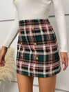 WOOL PLAID MINI SKIRT