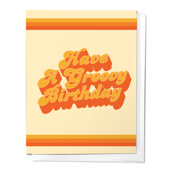 HAVE A GROOVY BIRTHDAY | 70S PSYCHEDELIC GREETING CARD