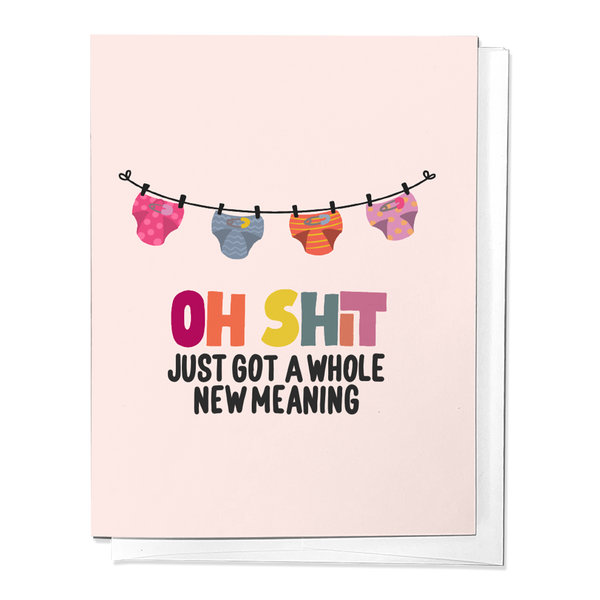 OH SHIT NEWBORN BABY CONGRATULATIONS GREETING CARD