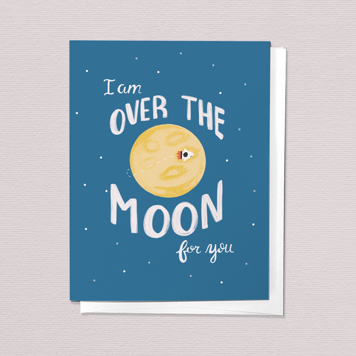 OVER THE MOON FOR YOU CONGRATULATIONS GREETING CARD