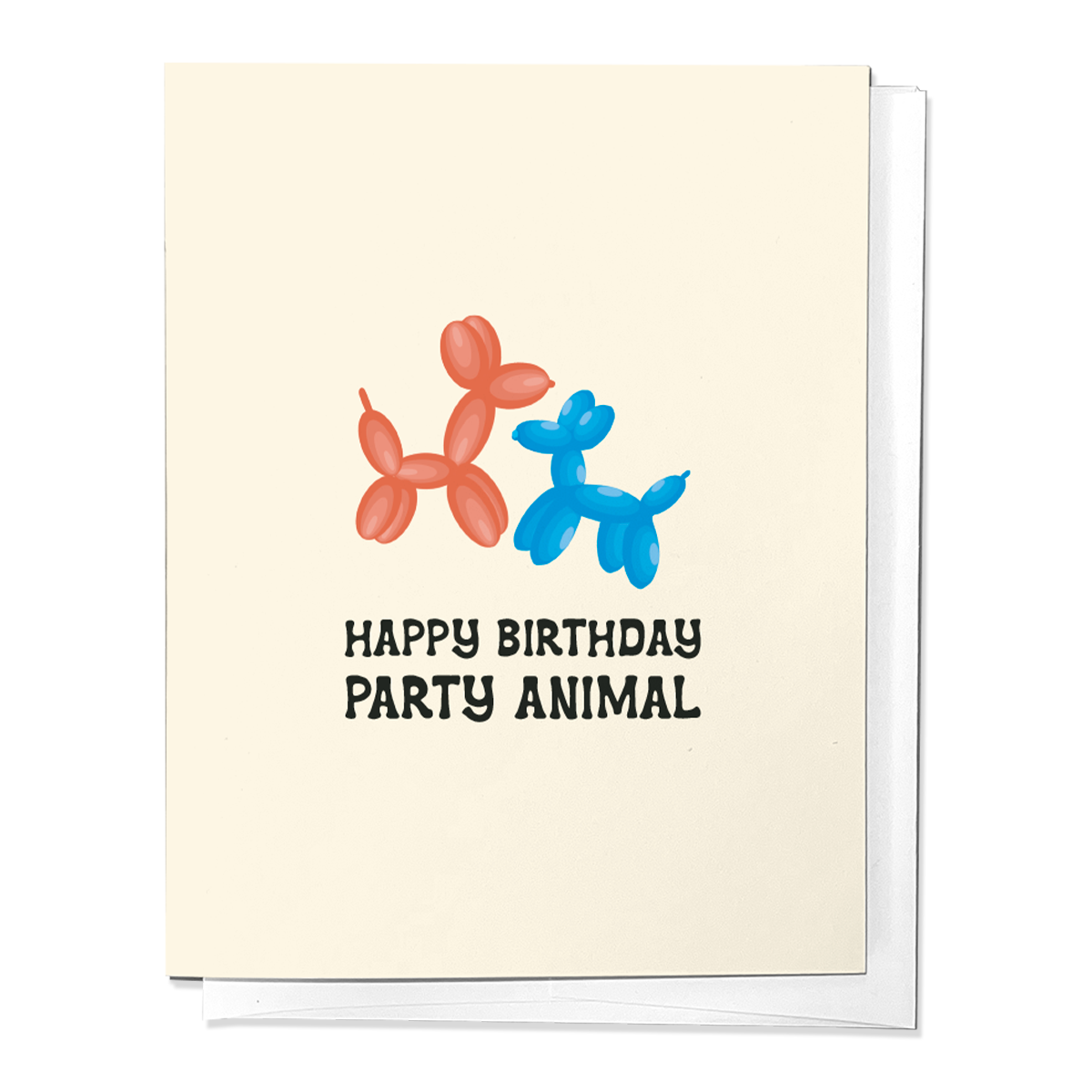 PARTY ANIMAL | BALOON ANIMAL CUTE CHILDRENS BIRTHDAY GREETING CARD