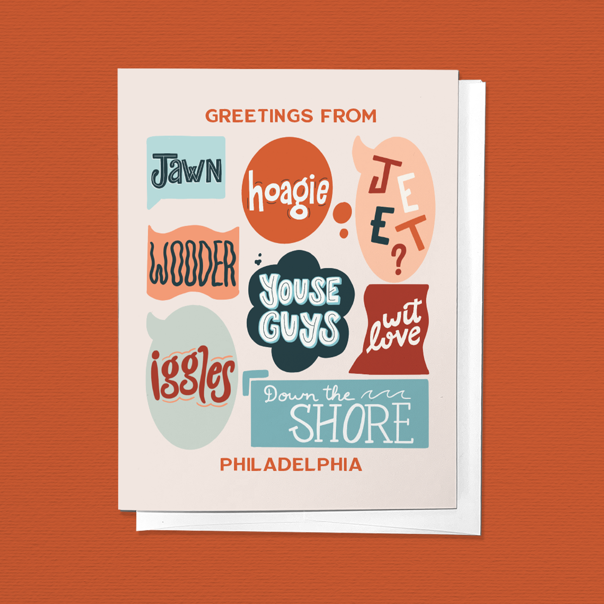 PHILADELPHIA SLANG AND SAYINGS GENERAL GREETING CARD