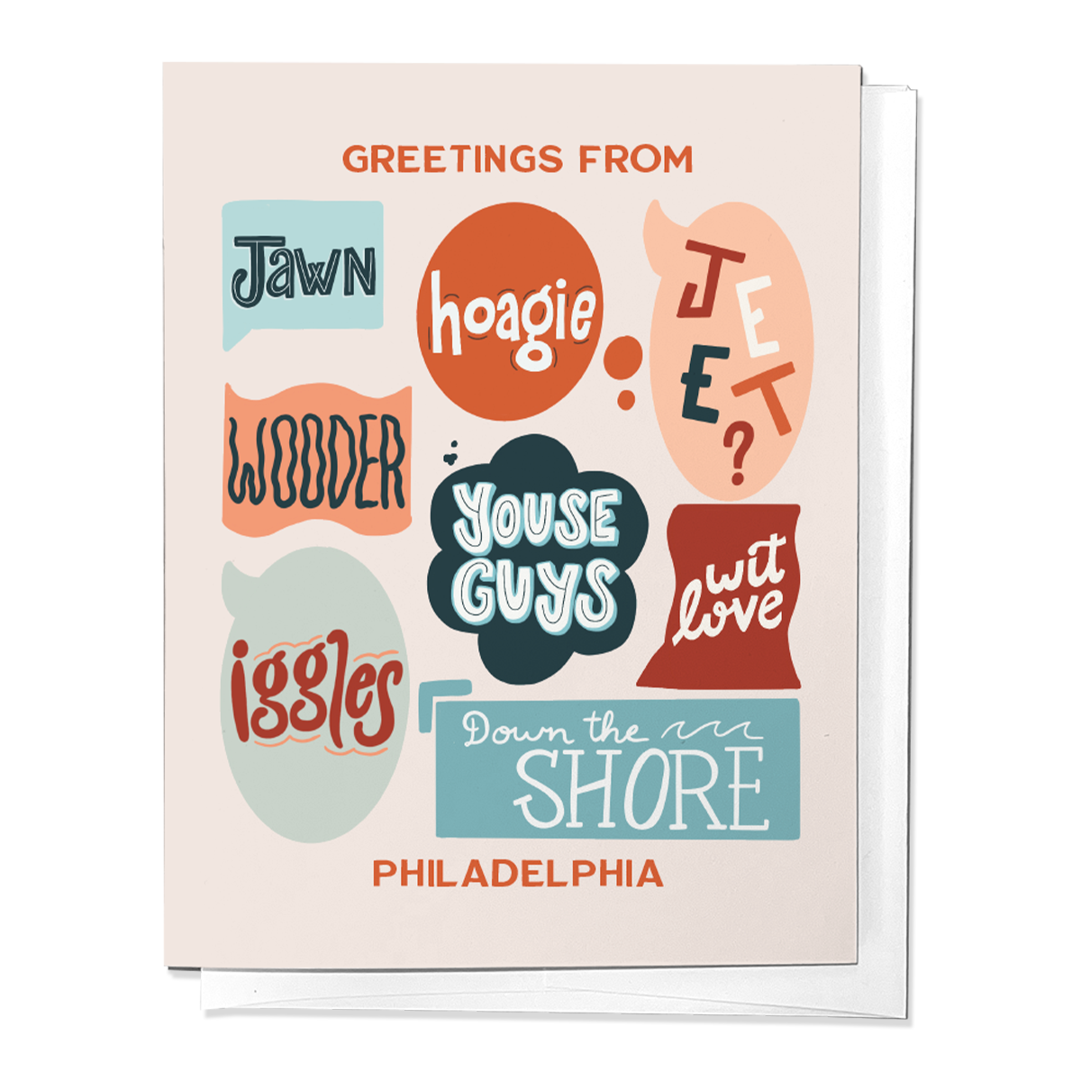 PHILADELPHIA SLANG AND SAYINGS GENERAL GREETING CARD