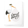 SPECIAL DELIVERY STORK BABY NEWBORN CONGRATS GREETING CARD