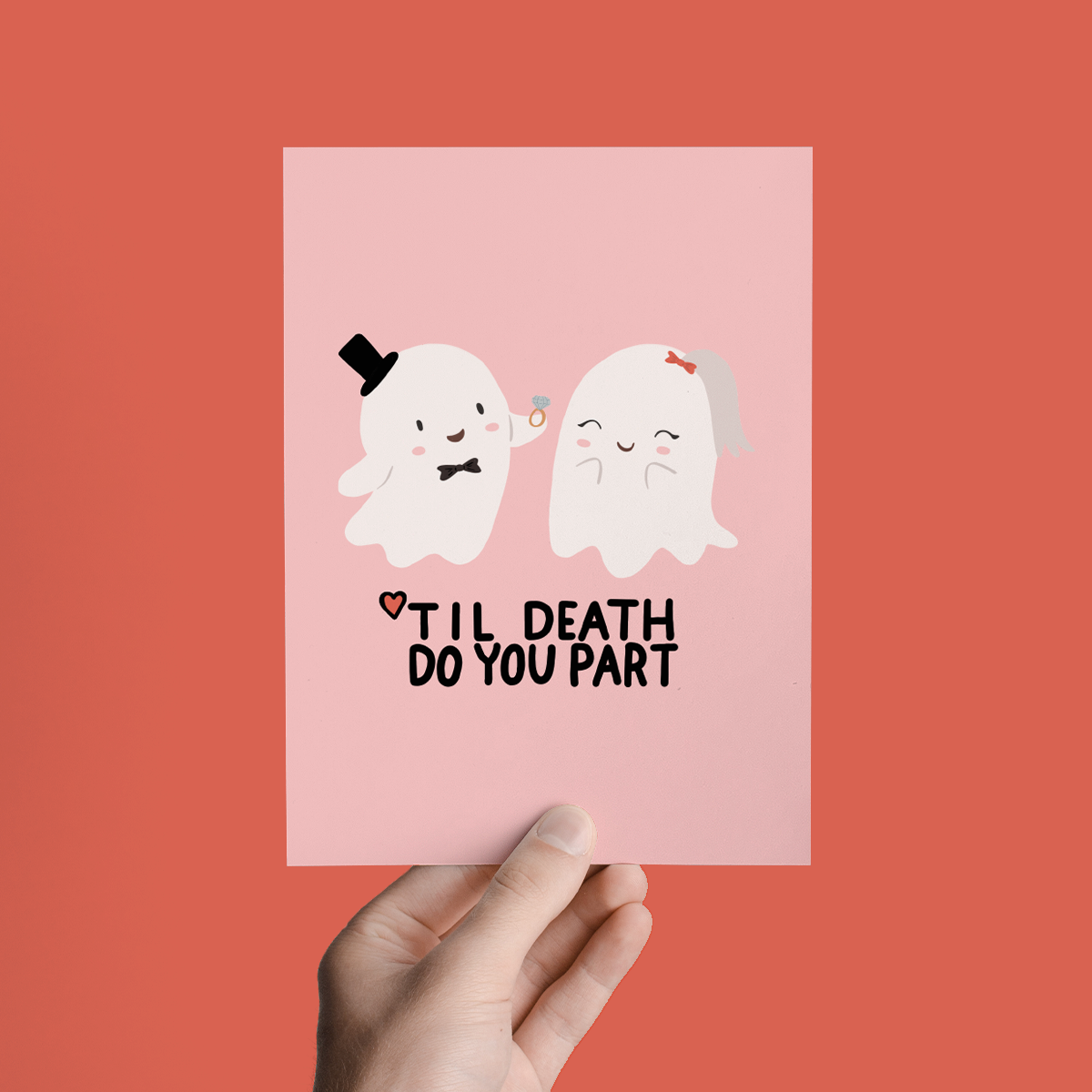 TIL DEATH DO YOU PART WEDDING, ENGAGEMENT, CONGRATULATIONS GREETING CARD