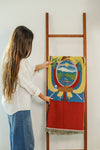 ECUADOR FLAG WOVEN THROW BLANKET