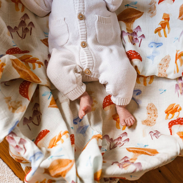 MUSHROOMS BABY SWADDLE