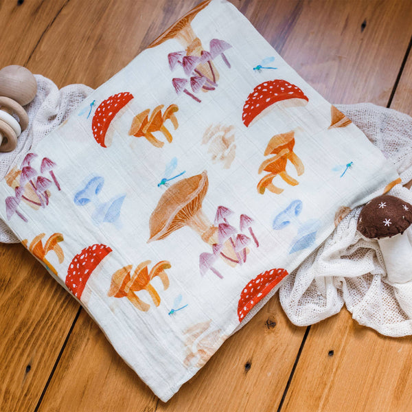 MUSHROOMS BABY SWADDLE