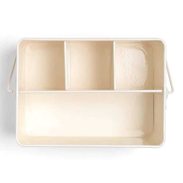 YELLOW CHECK UTENSIL CADDY