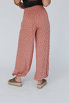 EMBERLYN CLAY WIDE LEG CINCHED PANTS
