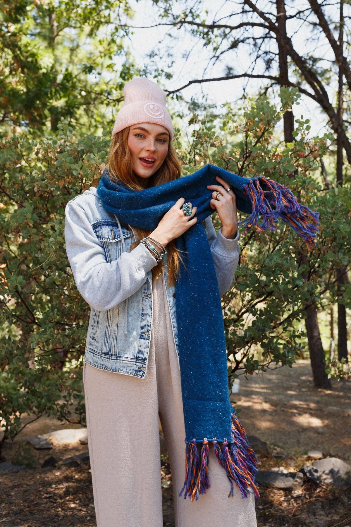 STARDUST SPECKLED FRINGE SCARF