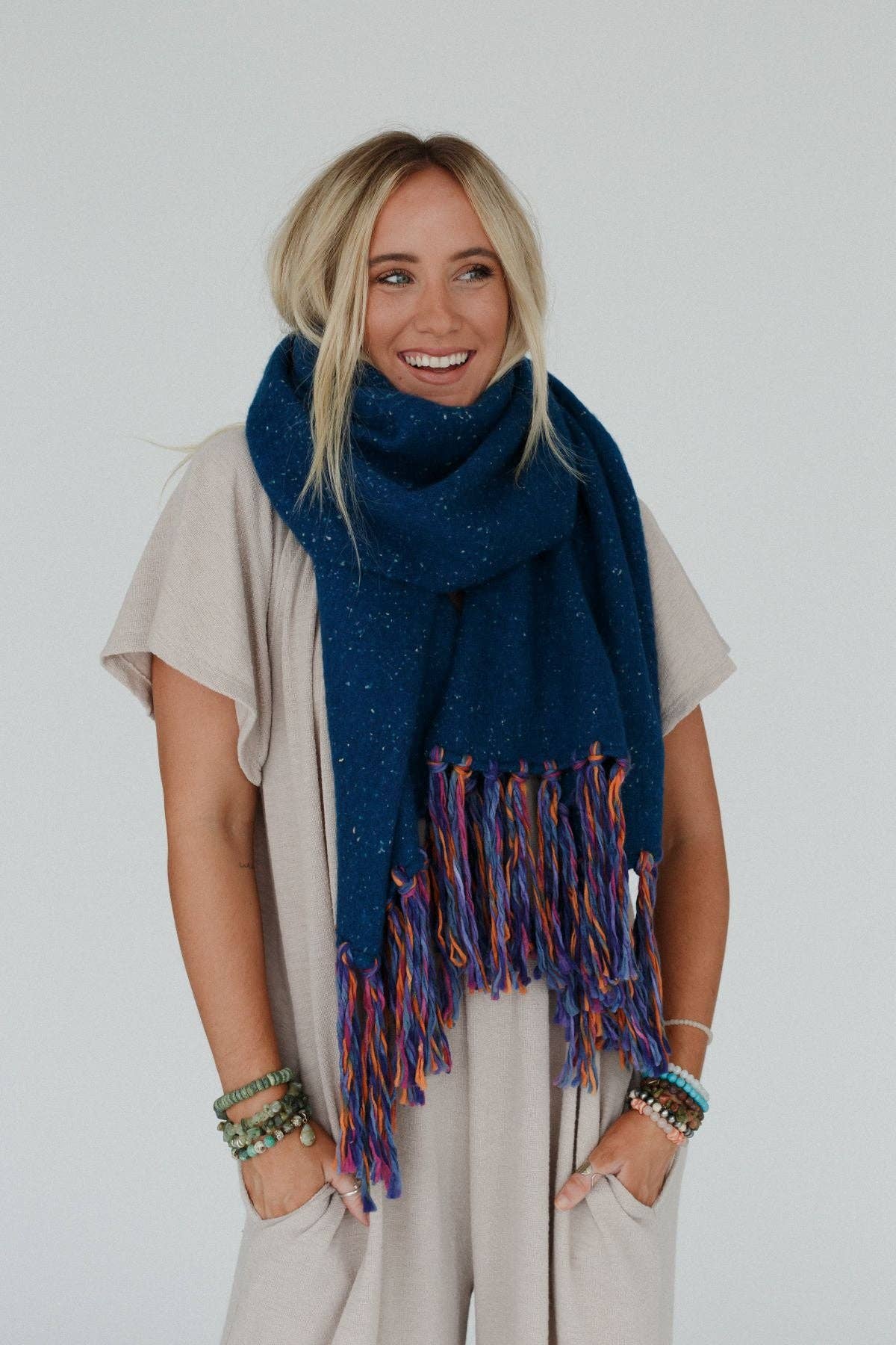 STARDUST SPECKLED FRINGE SCARF