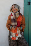 CHILL STRIPE FALL POM SCARF