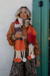 CHILL STRIPE FALL POM SCARF