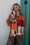 CHILL STRIPE FALL POM SCARF