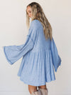 CAREFREE HIPPIE SLEEVE MINI DRESS